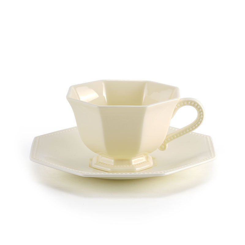 Ancient star anise vintage coffee cup high-grade delicate light luxury senior sense holiday gift box ceramic flower tea cup saucer